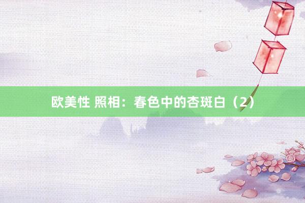欧美性 照相：春色中的杏斑白（2）